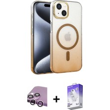 DS LLC Ieg™ iPhone 14 Kılıf Ahenk Doku Özel Seri - Siyah Bilvis 5in1 3D Magic Cam Ekran Koruyucu + Mor