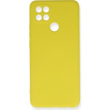Senson Oppo A15 Kılıf Nano Içi Kadife Silikon - Sarı