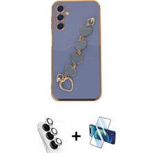 DS LLC Ieg™ Galaxy A24 4g Kılıf Nova Işık Prime - Siyah 3D Antistatik Cam Ekran Koruyucu + Gümüş V