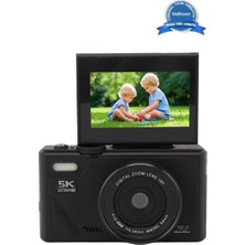 Senson 5k 75MP Hd Dijital Kamera 18X Dijital Zoom, Flaşlı,3.0 Inç Ekranlı Fotoğraf Makinesi