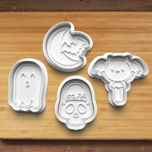Hobist Halloween Sevimli 4'lü Set 006 Kurabiye ve Şeker Hamuru Kalıbı