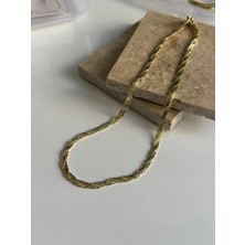 Luckyb Store Vip 14 K Altın Kaplama Örgü Zincir Kolye
