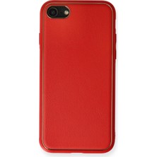 Senson Apple Iphone 7 Kılıf Coco Deri Silikon Kapak - Kırmızı