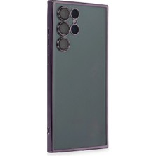 Senson Samsung Galaxy S22 Ultra Kılıf Razer Lensli Silikon - Mor