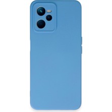 Senson Realme C35 Kılıf Nano Içi Kadife Silikon - Mavi