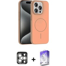 DS LLC Ieg™ iPhone 15 Pro Max Kılıf Siluet Doku Özel Seri - Siyah Bilvis 5in1 3D Magic Cam Ekran Koruy