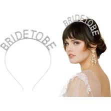 Senson Gümüş Kaplama Kristal Taşlı Bride To Be Gelin Tacı 16X17 cm