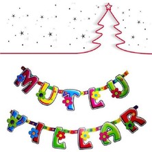 Oktay Sesal Yılbaşı Süsleri Mutlu Yıllar Yazısı Vitrin Dekor Süsleri Noel Süsleri Cam Süsleri