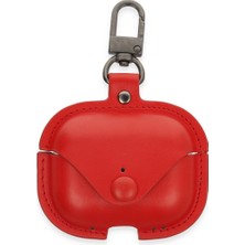 Senson Apple Airpods Pro 2 (2.nesil) Çanta Deri Kılıf - Kırmızı