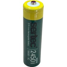 Senson Sertec 18650 3.7V 2450 Mah 1c Li-Ion Şarjlı Pil Başlı