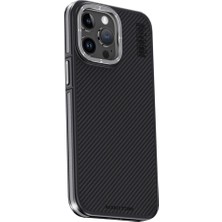 Senson Joko Apple Iphone 15 Pro Kılıf Aramid 600D Kevlar Karbon Fiber Magsafe Kapak - Gri
