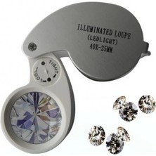 Senson Mini 40X25MM Takı Büyüteç, Cep Büyüteç, Teftiş, Elmas Pullar, Madeni Kontrol Lup MG21011