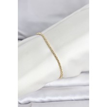 LTG Nova cm 14K Gold Renk Burgulu Zincir Model Kadın Bileklik