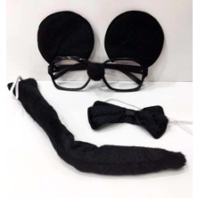 Senson Mickey Mouse Gözlüğü Papyonu Kuyruğu Seti