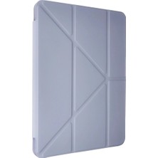 Senson Samsung Galaxy Tab A9 Plus Kılıf Kalemlikli Mars Tablet Kılıfı - Lila