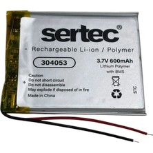 Senson Sertec 304053 3.7V 600 Mah Li-Polymer Pil (DEVRELI/1.5A)