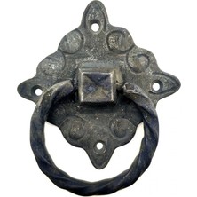 Senson Antika Tarz Dekoratif Pirinç Mobilya Kulbu, Kapı Kilit Halkası - 94X97 Mm, Büyük, Oksit