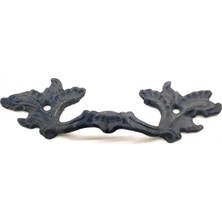 Senson Antika Tarz Dekoratif Pirinç Çiçek Kapı Kulbu - 40X125 Mm, Oksit