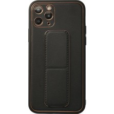 Senson Apple Iphone 11 Pro Kılıf Coco Deri Standlı Kapak - Siyah