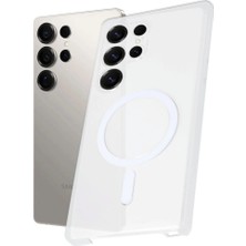 Senson Samsung Galaxy S25 Ultra Kılıf Pc Zara Magsafe Şeffaf Kılıf - Şeffaf