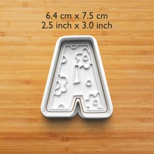 Hobist Çiçek Desenli A Harfi Kurabiye ve Şeker Hamuru Kalıbı