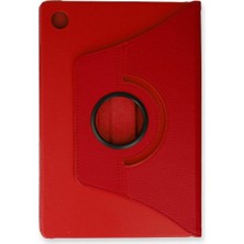 Senson Samsung Galaxy Tab A9 Plus Kılıf 360 Tablet Deri Kılıf - Kırmızı