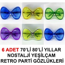 Senson 70LI 80LI Yıllar Nostalji Yeşilçam Retro Parti Gözlükleri 6 Adet