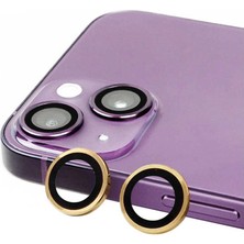 Senson Apple Iphone 15 Raze Metal Kamera Lens - Sarı