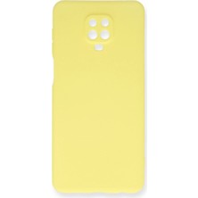 Senson Xiaomi Redmi Note 9 Pro Kılıf Nano Içi Kadife Silikon - Sarı