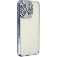 Senson Apple Iphone 14 Pro Kılıf Joke Taşlı Silikon - Mavi