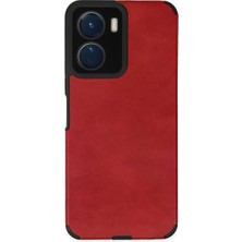 Senson Vivo Y16 Kılıf Loop Deri Silikon - Kırmızı