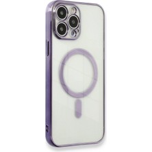 Senson Apple Iphone 13 Pro Max Kılıf Magneticsafe Lazer Silikon - Mor