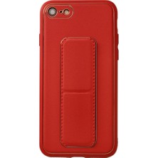 Senson Apple Iphone 7 Kılıf Coco Deri Standlı Kapak - Kırmızı