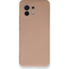 Senson Xiaomi Mi 11 Kılıf Nano Içi Kadife Silikon - Pudra