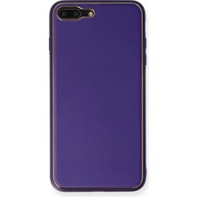 Senson Apple Iphone 7 Plus Kılıf Coco Deri Silikon Kapak - Mor