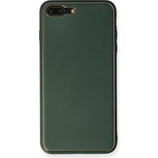 Senson Apple Iphone 7 Plus Kılıf Coco Deri Silikon Kapak - Yeşil