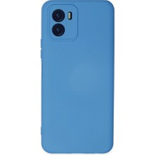 Senson Vivo Y15S Kılıf Nano Içi Kadife Silikon - Mavi