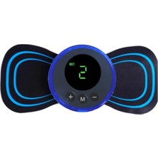 Senson 8 Modlu Mini Şarjlı Kelebek LCD Ekran Ems Boyun Omuz Kol Sırt Elektrikli Masaj Bantı Kas Stimülatörü