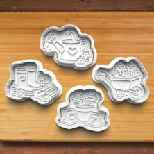 Hobist Bahçe Yapım Malzemeleri_2 4'lü Set Kurabiye ve Şeker Hamuru Kalıbı