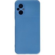 Senson Xiaomi Poco M5 Kılıf Nano Içi Kadife Silikon - Mavi