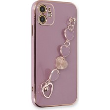 Senson Apple Iphone 12 Kılıf Esila Silikon - Mor