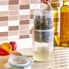 Mercansa Zeytin Turşu Sebze Yıkama Kutusu Klipsli Kapaklı Saklama Kabı