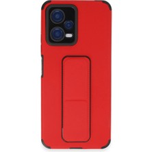 Senson Xiaomi Poco X5 5g Kılıf Mega Standlı Silikon - Kırmızı