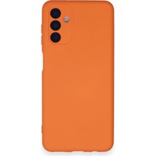 Senson Samsung Galaxy A14 4g Kılıf Nano Içi Kadife Silikon - Turuncu