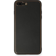 Senson Apple Iphone 7 Plus Kılıf Coco Deri Silikon Kapak - Siyah