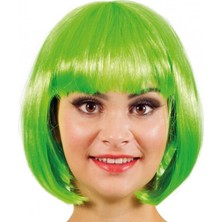 Senson Yeşil Parti Peruğu Kısa Küt Saç