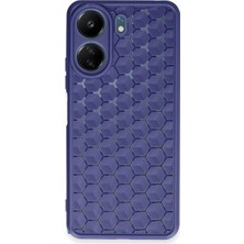 Senson Xiaomi Redmi 13C Kılıf Petek Silikon Kapak - Lacivert
