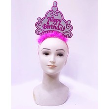 Senson Happy Birthday Neon Pembe Renk Doğum Günü Tacı 24X15 cm