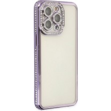 Senson Apple Iphone 14 Pro Kılıf Joke Taşlı Silikon - Mor