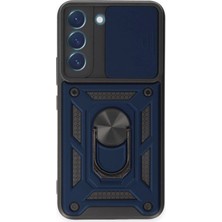 Senson Samsung Galaxy S23 Fe Kılıf Pars Lens Yüzüklü Silikon - Lacivert
